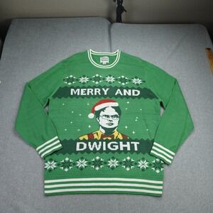 Tipsy Elves Sweater Mens XL Green The Office Dwight Schrute Ugly Christmas